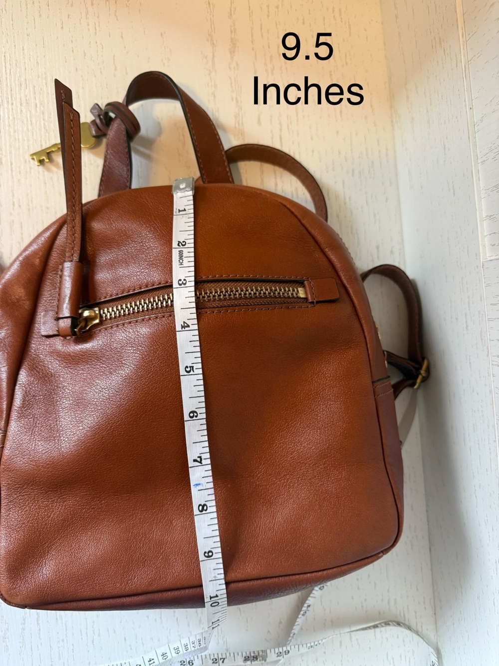 Fossil Cognac Leather Megan Mini Backpack - Picture 9 of 15